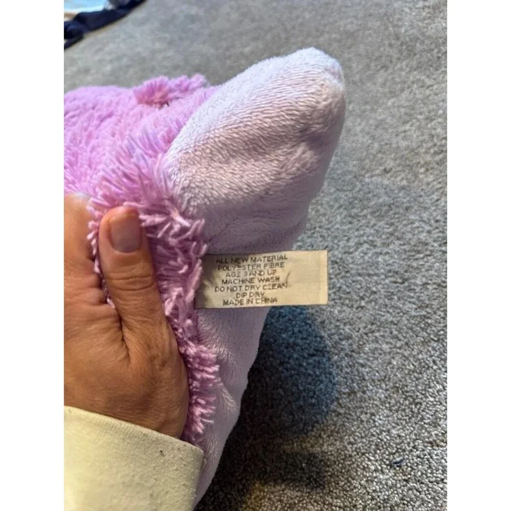 Plush Hippo no name brand Pillow Pet - Lavender